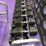 GP Urethane 5-100 lb. Prostyle Dumbbell Set w/Cybex Pro Racks