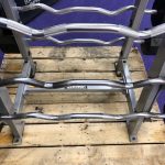 Iron Grip Urethane 20-110 lb. EZ Curl Bar Set w/Hammer Strength Rack