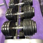 GP Urethane 5-100 lb. Prostyle Dumbbell Set w/Cybex Pro Racks